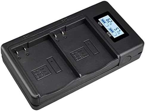 Topcine Dual Slot EN-EL14 Carregador de bateria, ENEL14 Carregador rápido compatível com Nikon D3100 D3200 D3300 D3400 D3500 D5100