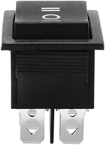 Larro Switch 1pc 3 Posição 6 pinos Hist Boat On-Off-on Momentary Rocer Switch DPDT 16A 250V 32x31x25mm BLAC