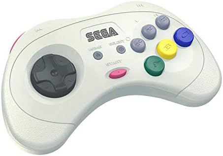 Controlador sem fio retro -bits Sega Saturn 2,4 GHz para Sega Saturno, Sega Genesis Mini, Switch, PS3, PC, Mac - Inclui
