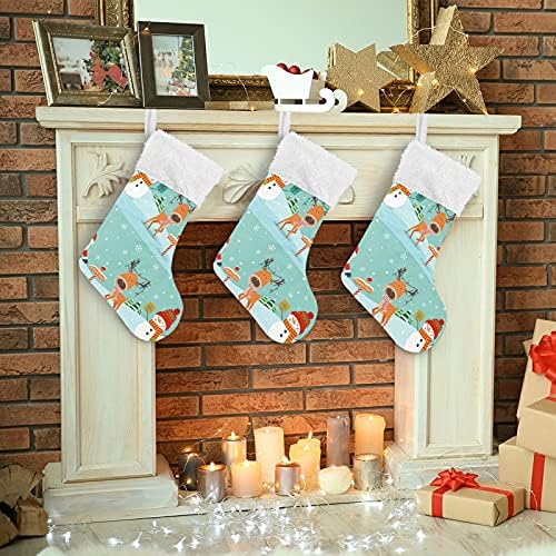 Meias de Natal de Christmas Christmas Grandes meias de natal para o quarto de Natal da árvore das crianças lareira