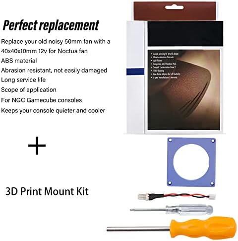 Ventilador de impressora 3D, 40x40x10mm 12V Mini Fan 3D Impresso Kit de resfriamento Ventilador para NGC GameCube Machine Purple