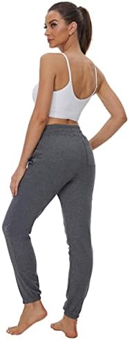 Love Fang Sweetlants For Women With Pockets High Wisties Ladies Joggers Treino de cordão solto Casual Lounge calças