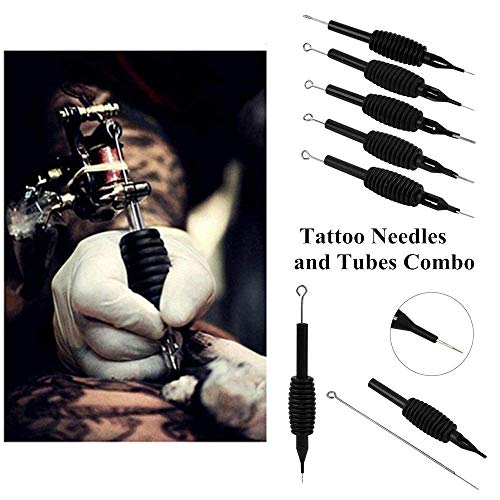 DragonaHawk 60 contam tubos de agulhas de tatuagem preta com variados correspondentes