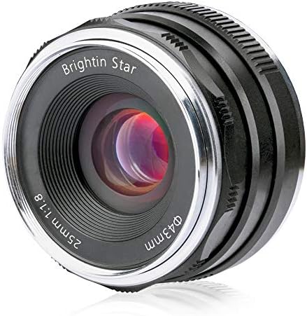 Brightin Star 10mm F5.6 Fisheye Manual de amplo angular APS-C Lente de câmera Mirrorlessless, ajustada para o Mount