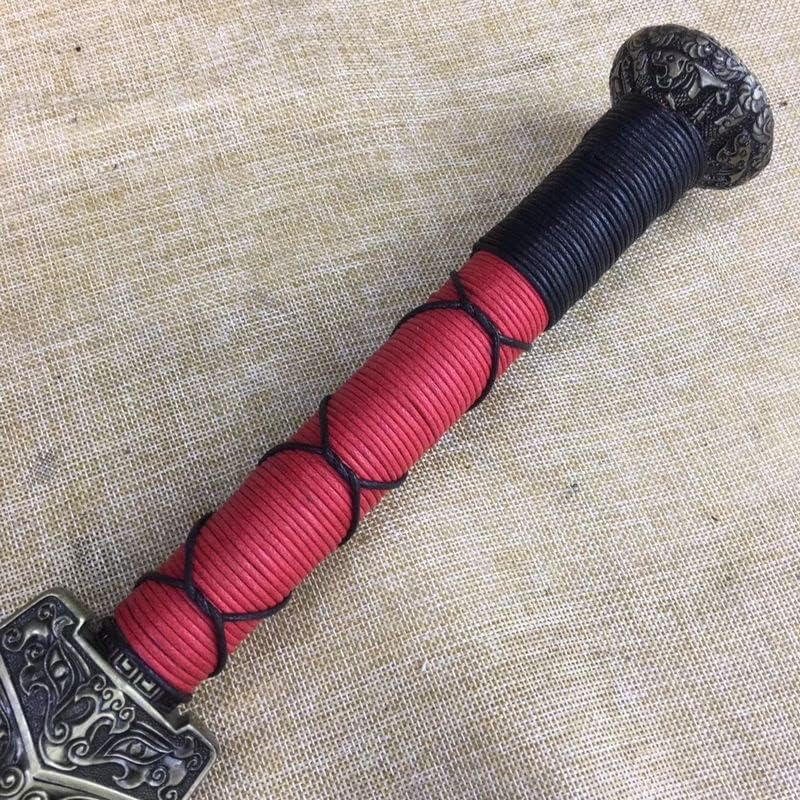 Shzbzb estilo antiguidade chinês espada wushu temperatura manganês lâmina de aço kung fu jian