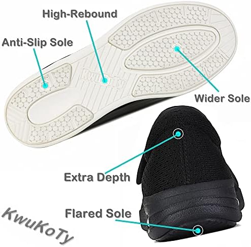 Sapatos de caminhada Kwukoty | Suporte ortopédico | Fasciite plantar/diabetes/pés/joanetes inchados | Unissex