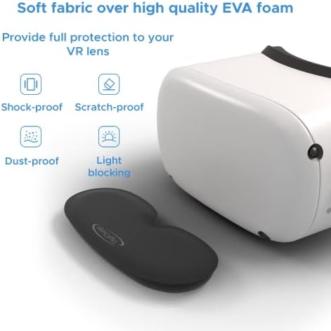 Protetor de tampa da lente Digicharge VR, compatível com Meta Quest 2, Quest Pro, Oculus Quest, Rift S, Índice de válvulas,
