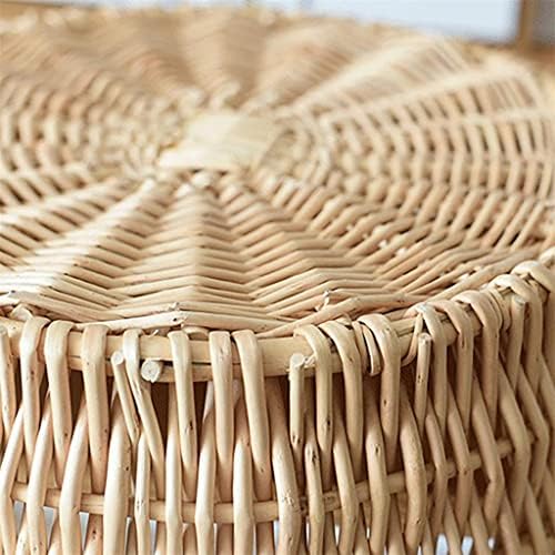 WSZJJ Round Wicker Basket Decoration Home Tools Tareds Fruit Breation Storage Basket Dormitório
