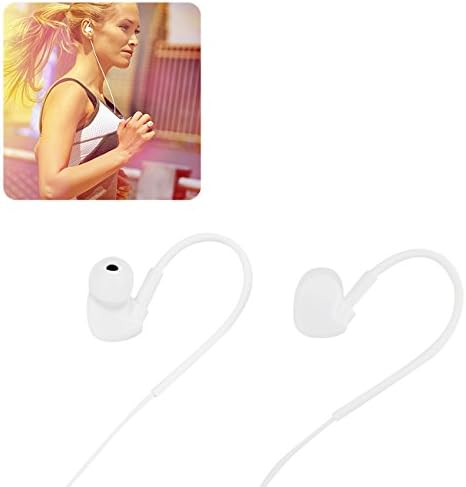 Earónices estéreo do Reiko Universal Sport W. Tangle Free Noodle Cable & Mic in White Wired Headset for Universal - White