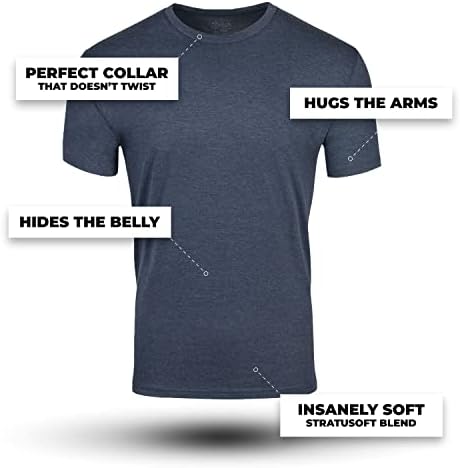 Camisetas limpas frescas camisetas marinhas para homens - camiseta macia e ajustada - Mistura de algodão poli - tee premium