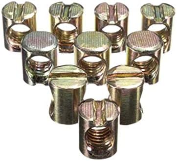 Zhengguifang durável 10pcs m5 parafusos de cano cruzado móias de fenda de caça a molho de porca para camas Cadeiras de berço horizontal Hammer porca embutida porca embutida