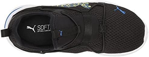 Puma Softride Rift Slip no tênis de corrida, Black-Nebulas Blue-Nrgy amarelo-intenso azul, 11,5 Usissex garotinha