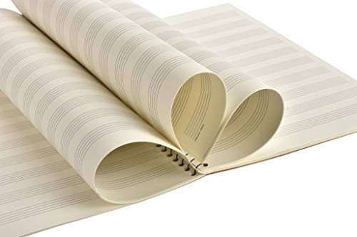 Moreyes Blank Sheet Music Composition Manuscript Staff Notebook com 50 páginas 26x19cm