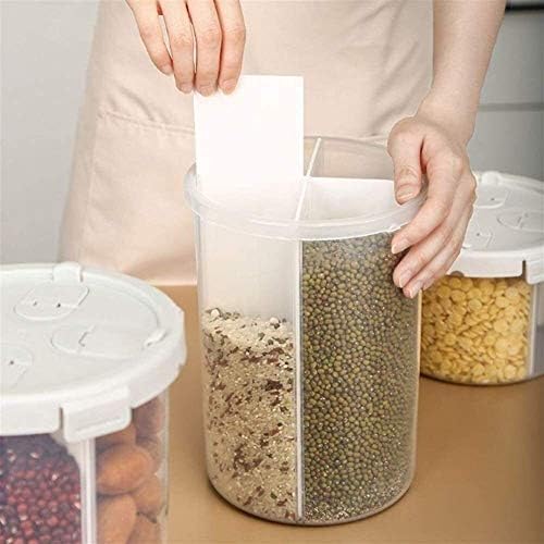 Muvlux Kitchen Airtights Lombas de armazenamento Jarras de armazenamento 4 grades Distribuidor de cereais de cozinha ， Plástico