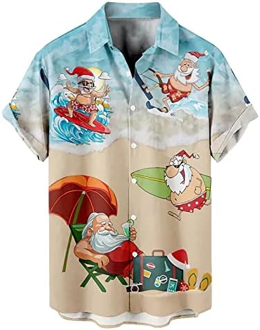 Camisa de natal dsodan para homens com manga curta de ajuste relaxado camisetas