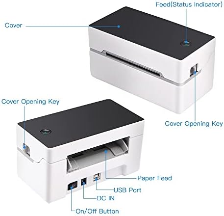 Liuyunqi Highpeed Desktop Shipping Label Printer USB + BT adesivo de fabricante de etiqueta de impressora térmica direta