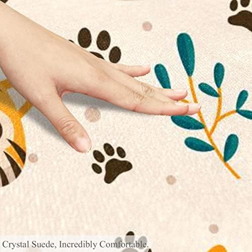 Llnsupply Round Kids Area Rug Area Rapet Cute Tiger Bursery Pad Pad suave Tapete de brincadeira infantil e rastejante para bebês