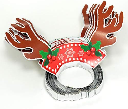 12pcs Rena Antlers Band para a cabeça Decorações de festa de Natal Festa de férias de férias Festa de fantasia