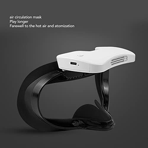 Interface facial ativa de circulação de ar para Oculus Quest 2, substitua a almofada de caixa de silicone por host de ventilação silenciosa de micro silencioso, bateria de 4400mAh