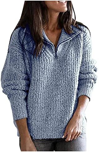 Nokmopo plus size suéteres femininos de moda feminina color de cor redonda pescoço quente suéter comprido suéter suéteres
