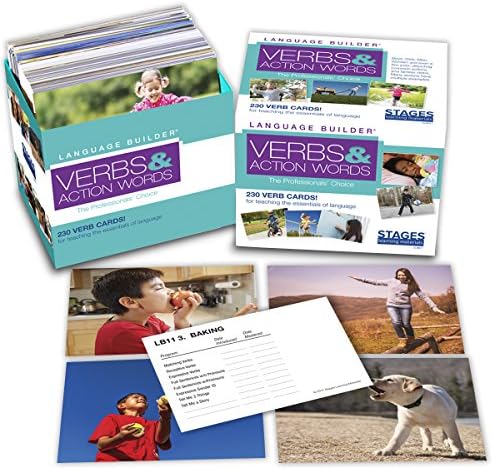 Estágios de aprendizagem materiais para construtor de idiomas verbo flash cartões fotográficos Vocabulário Autismo Aprendendo produtos