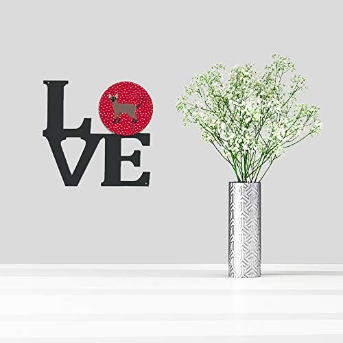 Tesouros de Caroline CK5664WALV Oriental Bicolor Cat Love Metal Wall Artwork Love, Red,