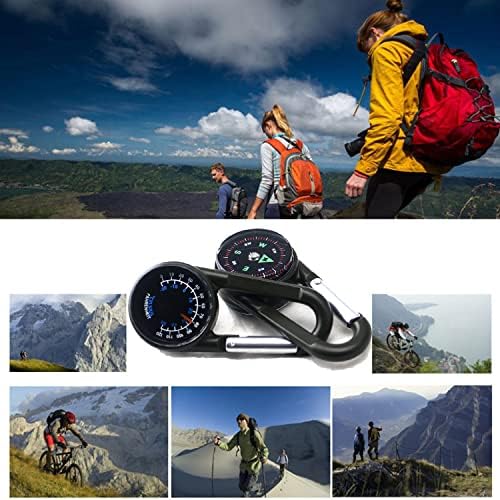WLGD Carabiner Clip Compass, Magnetic Compass Keychain for Kids Mini Compass Keychain para caminhadas, mochilas e acessórios