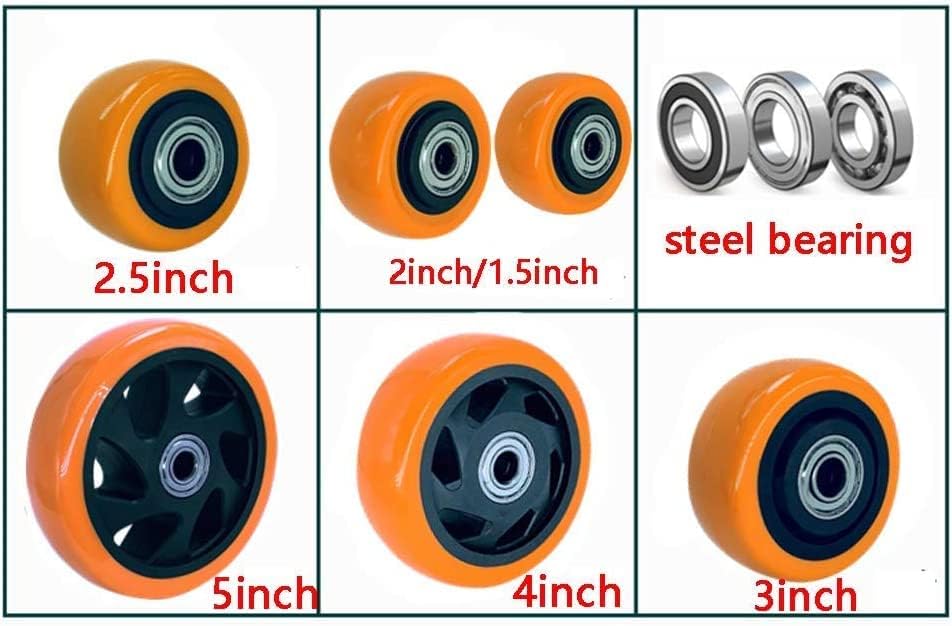 Rodízios giratórios giro rodízios de placas de mamona pesada rodas para transporte industrial 25 '' ''/3 '' 75mm/4 ''
