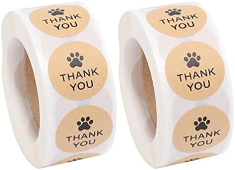 Toyandona obrigado adesivos Roll Round Animal Stickers Kraft Papel Decorativo adesivos de vedação Business Decal