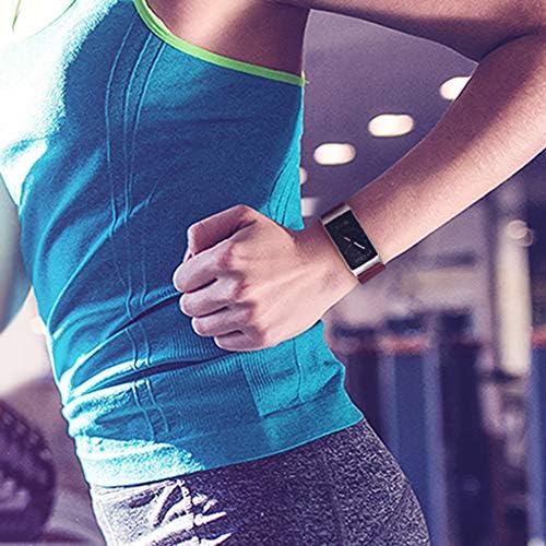 Shangpule Compatível para Fitbit Charge 4 / Fitbit Charge 3 / Fitbit Charge 3 Bands SE, banda genuína de couro com pulseira de