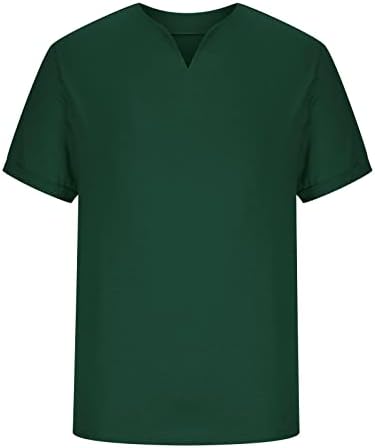 Camisas de manga curta masculinas 2023 Tops de verão casuais camisetas de decote em V Slim fit