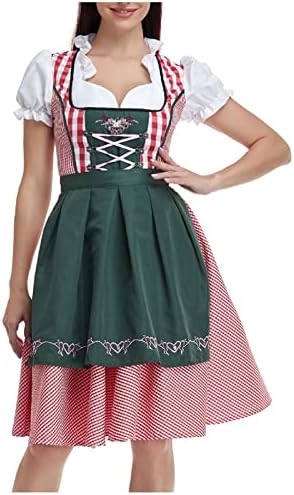 Dirndl Vestidos para mulheres alemão Oktoberfest Beer Baviera Carnival Costume de Halloween Cosplay Maid Dress Roupfits