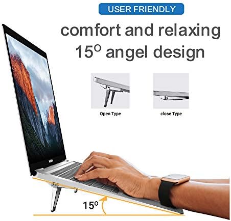 Laptop ajustável e teclado Stand-2pcs | Mount Ergonomic Mount Design-Mini-Mini-alumínio almofada de refrigeração | Teclado