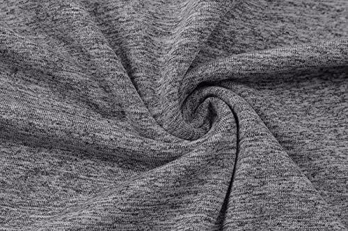 Magnivit Men's 1/4 Zip Running Shirts Pullover de manga longa de lã de lã Desempenho camisas ativas