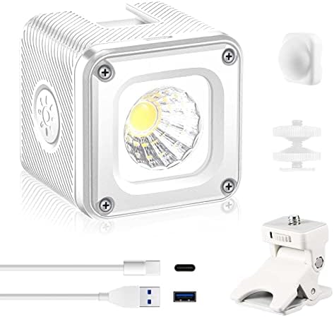 Kit de luz de vídeo da câmera LED AIFOTO, 800mAh Mini Cube Luzes de Fotografia Portátil Conferência de Preenchimento, com montagem de calçados frios Montagem e difusor