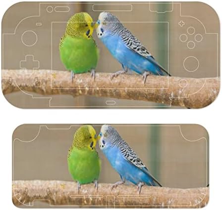 Pontos de periquitos papagaios de amor-pássaros em adesivos de decalques de filial cobrem placa face protetora da pele para nintendo