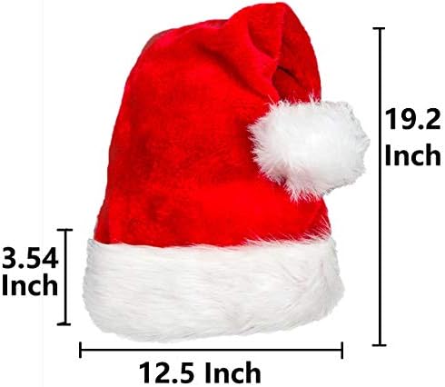 AOGU 4 Pack Pray Papai Noel Hat de Velvet Red Chat Christmas para Favores de Festa de Natal Favilhados Para Adultos e Crianças