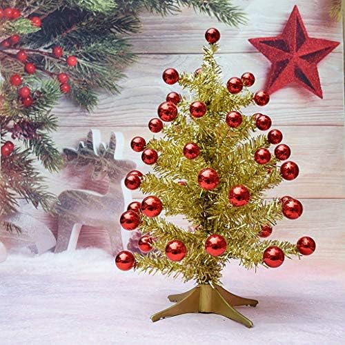 Árvore de Natal Artificial 45cm/16 Árvore de Natal Combatinha Artificial Pinheiro de Christmas Red Mini Christmas Tree com Little Christmas