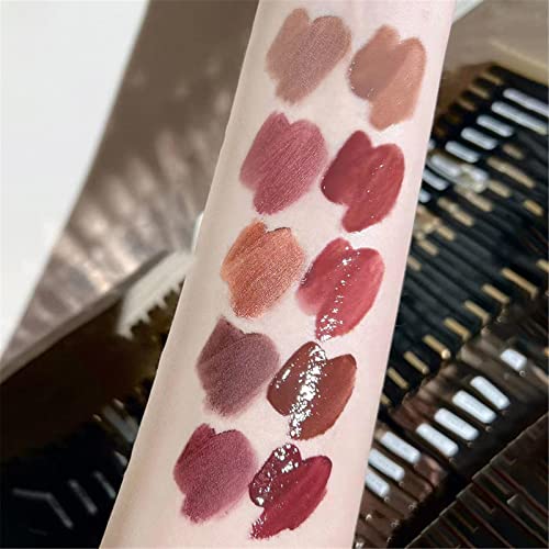 Xiahium impressionou envidraçado nevomismo duplo esmalte água água brilhante gel Lip Gel Student Alto Valor Lipstick 4ml Liner Lip