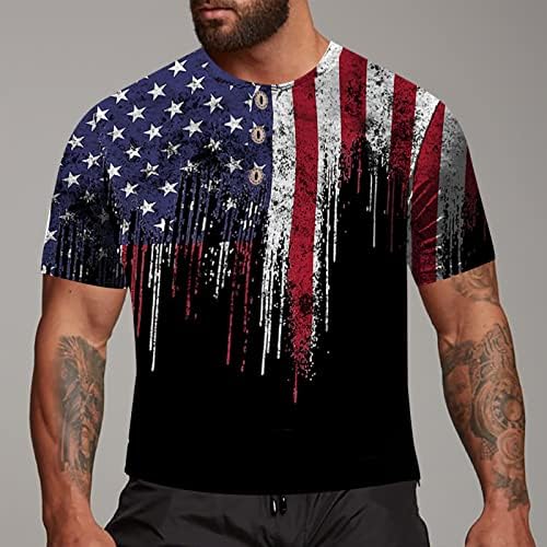 Camiseta vestido de camisa masculina bandeira americana