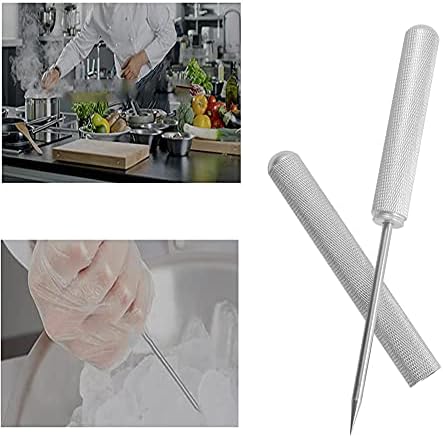 Feijinmao 2 peças Polick de gelo Handle agulha de agulha de agulha Tool profissional Ferramenta de gelo piton Cone Cone