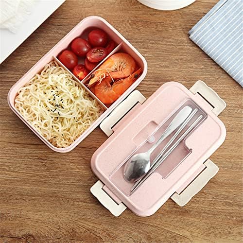 Crianças de comida picks de dinossauros alimentos de microondas Bento Bento Lunch Rececter+Cosqueiros Caixa de armazenamento de palha