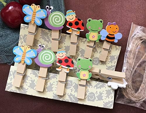 Little Animals Pin Pression Clips, clipe de madeira Photo de papel artesanato pinos de madeira para festas de casamento