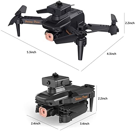 Kadlawus Mini Drone - Com 1080p Dual HD FPV Câmera controle remoto com altitude mantém o modo sem cabeça 1 Tecla inicia a luz LED Rolando