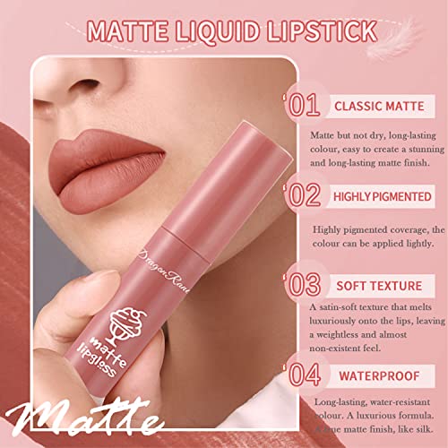 3 cores de batom fosco nude conjunto, superestrela de 24 horas Lips de lábios nus natura