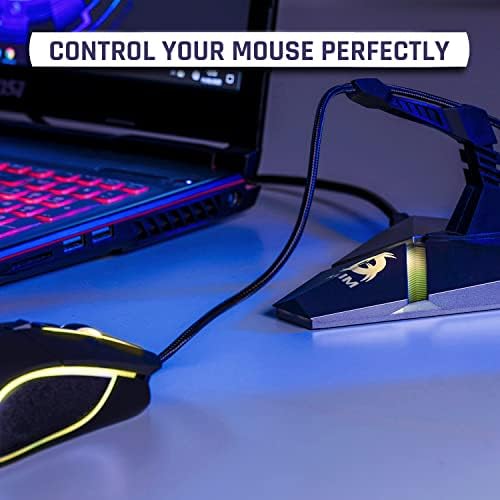 Klim Bungee Holder for Gaming Mouse - New 2022 Versão - 3 x Hub USB 2.0 - Acessório de computador multi -funcional - Litra de fundo