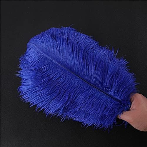 Zamihalaa Royal Blue Fluffy Avestruz Feather 15-70cm 10-200pcs Diy Feathers for Crafts Party Wedden Decoration Plumas Show A15