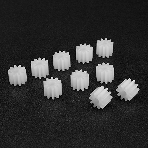 Uxcell 10pcs engrenagens de plástico 10 dentes modelo 102a engrenagem de redução de engrenagens de minhocas de plástico