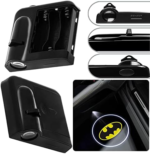 2pcs ajustados para o projetor do Batman Car Door Lights, Wireless Car Door pasta Luzes do projetor LED LOGO LUZES