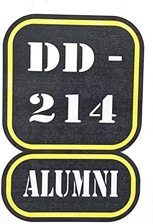 DD-214 Alumni 5 x 3,5 Exército dos EUA Conjunto de papel de alta de 2 decalques de tecido